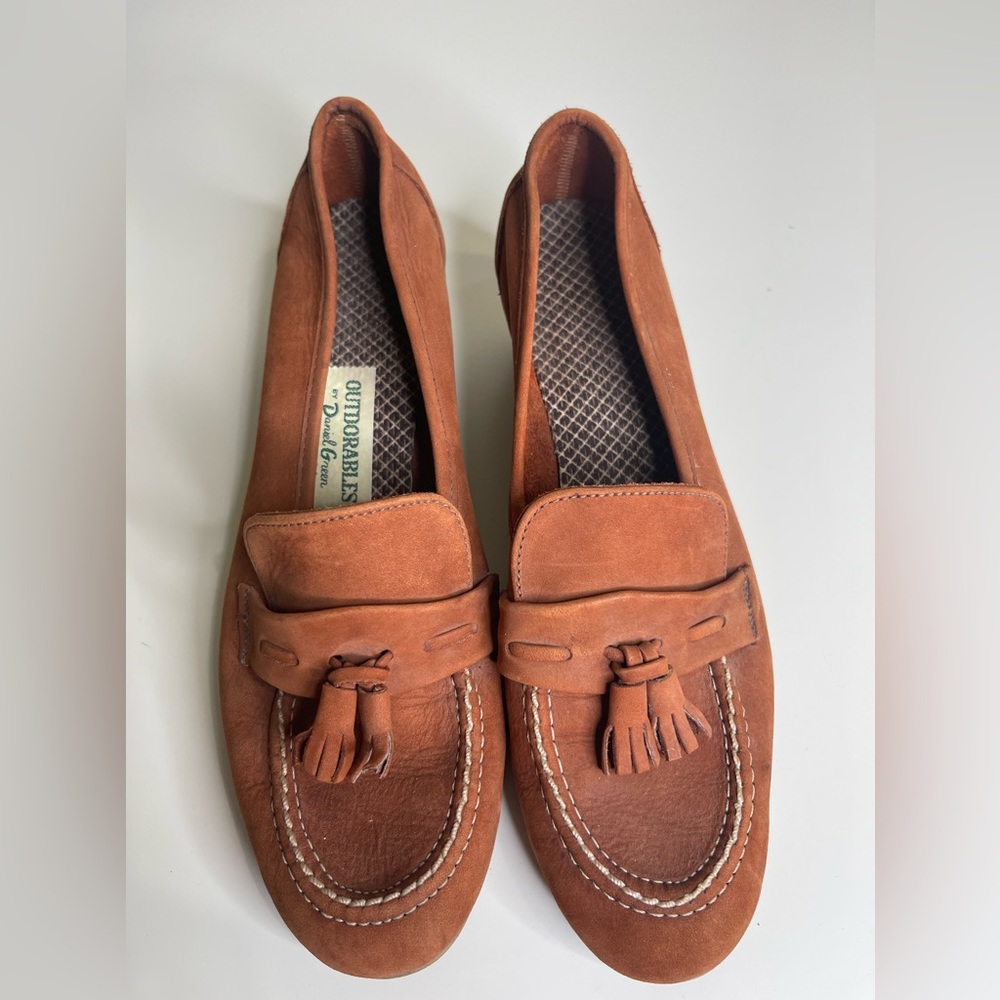 Vintage Daniel Green Outdorables Tan Leather Shoes Size 7.5